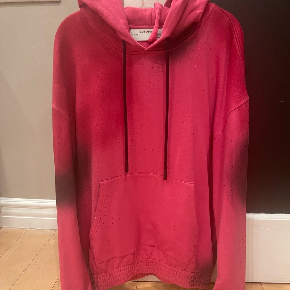 Off white print spray hoodie
